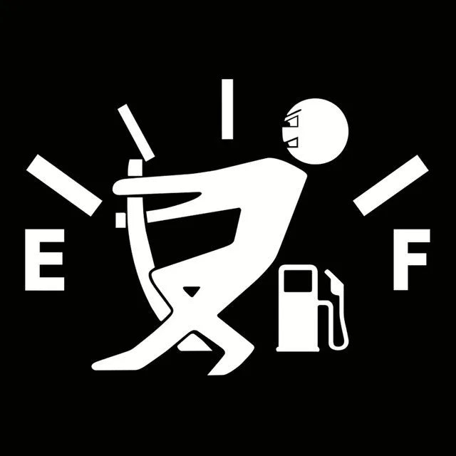 EF tank identification car sticker in waterproof film measuring 12x9cm with strong adhesion for general purpose vehicle use in multiple colour options
