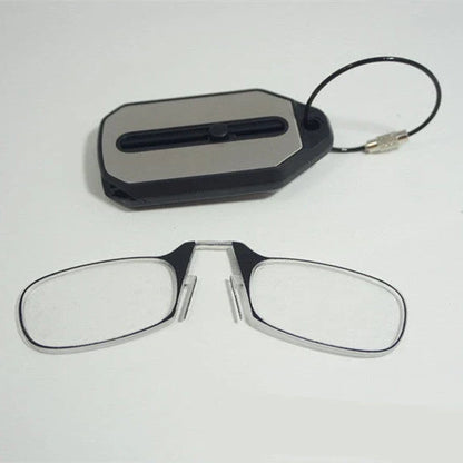 Stylish and portable clip-on reading glasses with magnification options for men and women