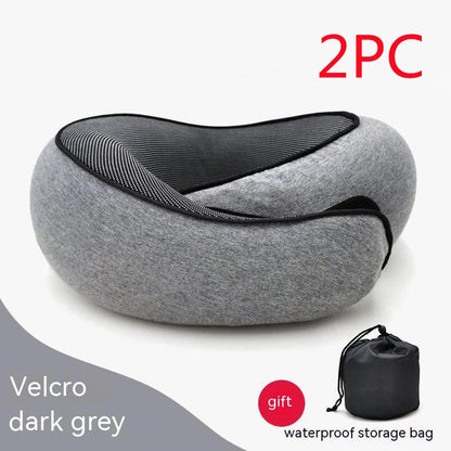 Comfortable U-Shaped Travel Neck Pillow with Memory Foam for Airplanes and Commutes