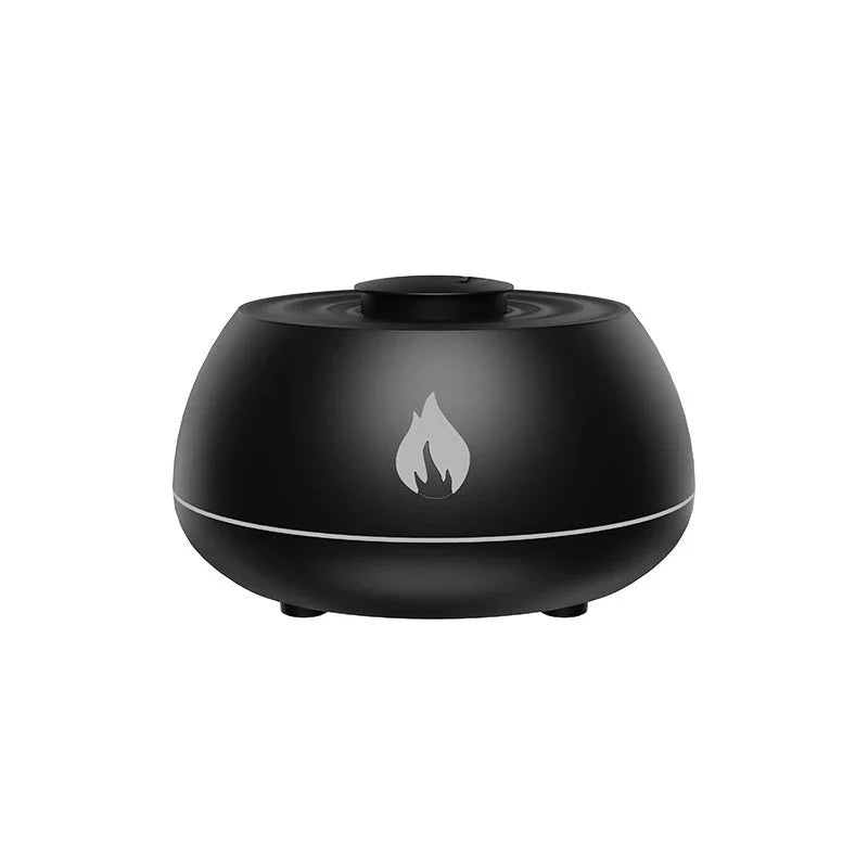Soothing Flame Humidifier with 7-Color Lighting, Essential Oil Diffuser, and Automatic Shut-Off Feature