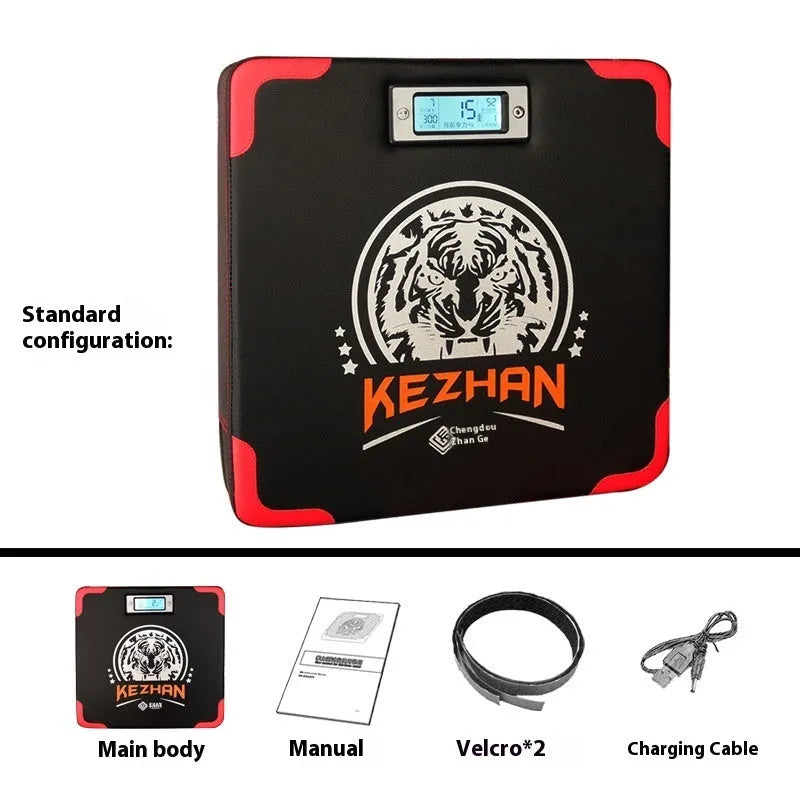 Smart hanging boxing training sandbag with dynamometer and Velcro mounting strips