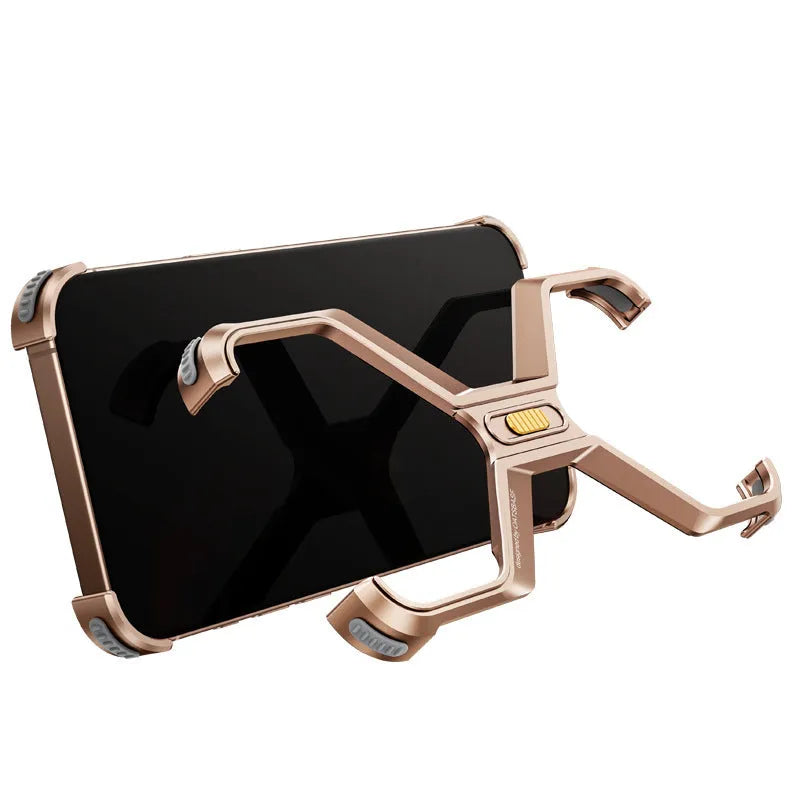 Aluminium alloy hollow frameless protective sleeve for iPhone 16 Pro Max, frosted Titanium Black finish