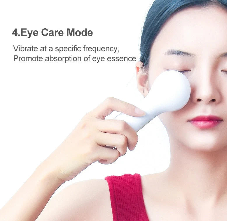 White household facial massage instrument measuring 160mm with USB charging port for induction therapy