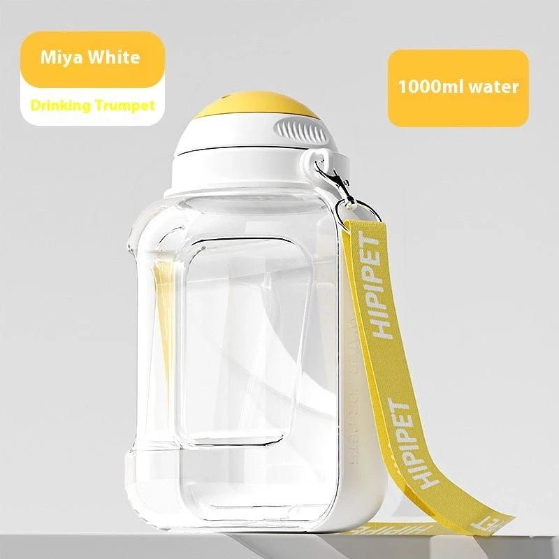 2-in-1 dog water and food dispenser with large capacity for outdoor adventures