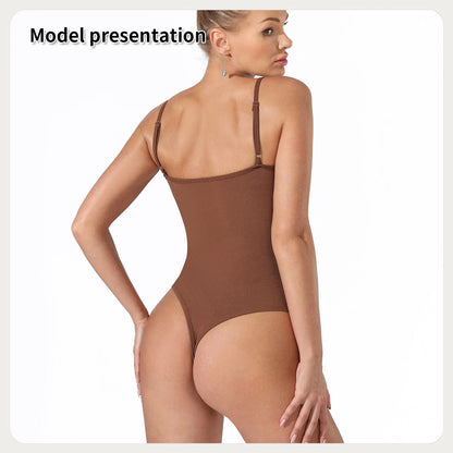 Women's solid colour bodysuit in black and coffee, sizes S to 4XL