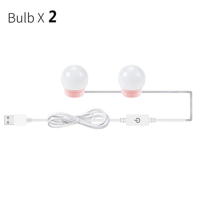 USB Touch Switch LED Mirror Light Bulb with adjustable dimming and natural white light