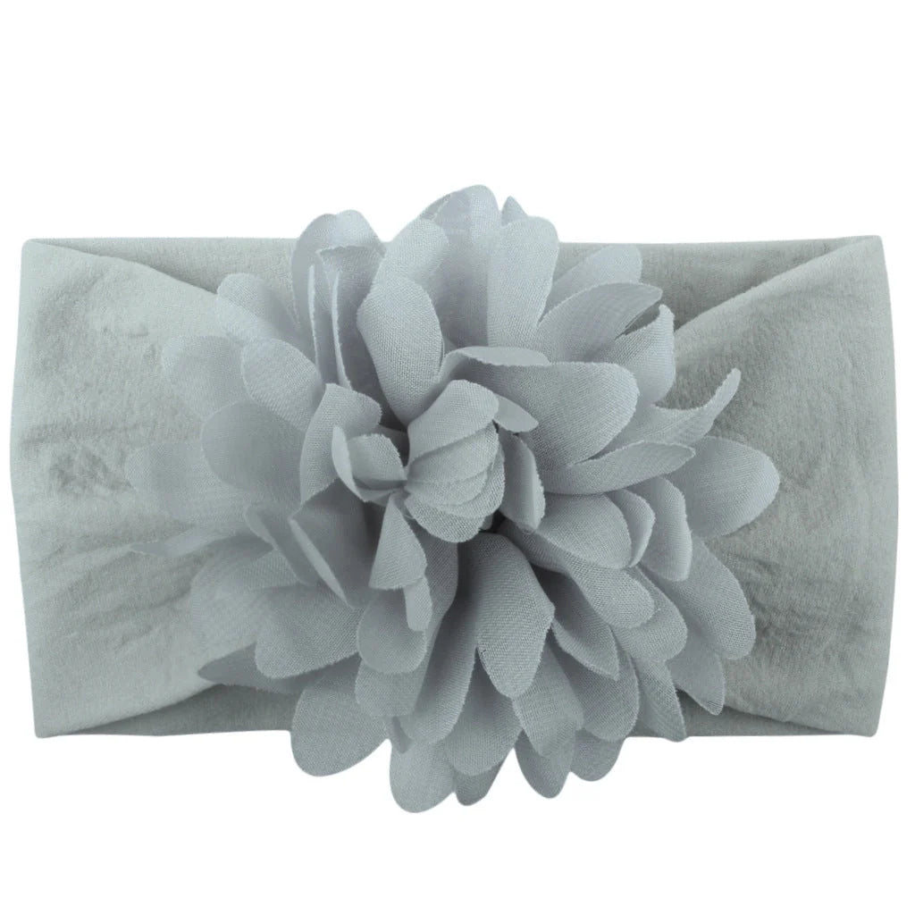 Handmade chiffon flower headband for babies in various colours
