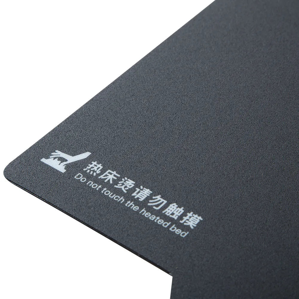 Black 235x235x4mm borosilicate glass fibre rod reinforced build plate for Ender-3 3D printer