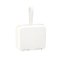 Handbag back clip power bank in blue showing phone stand function and Type-C/Lightning charging ports.