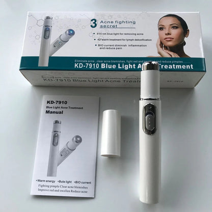 Wrinkle Blemish Pore Acne Scar Remover Pen with blue light technology