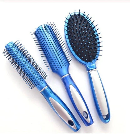 Portable negative ion hair comb with sound wave vibration technology in pink and green