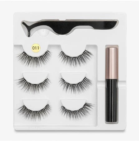 Magnetic false eyelashes set for easy, glue-free application