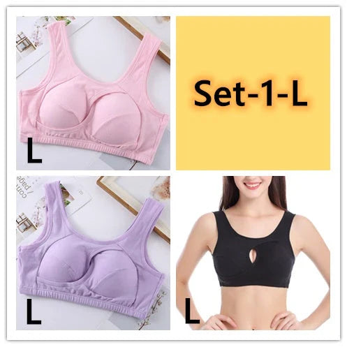 Comfortable and supportive sports bra with wireless design, crossover lift, and inner-bust band for plus-size support
