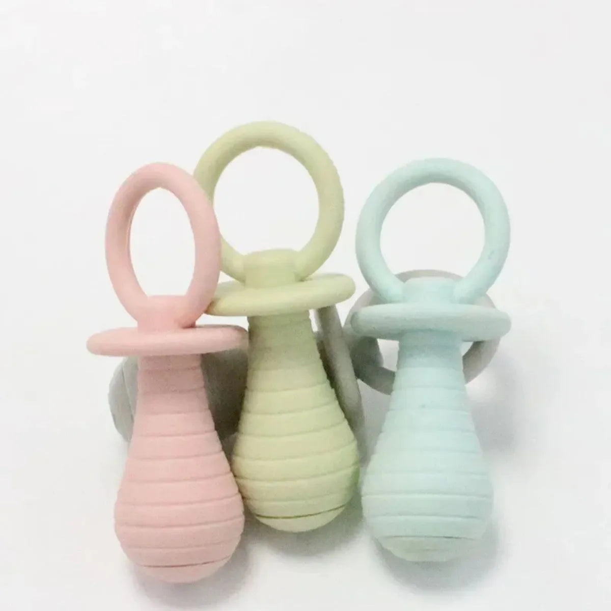 TPR pet pacifier chew toy with squeaker for newborn dogs and cats in blue colour