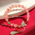 Handcrafted women's agate bracelet with manual processing in three colour variations