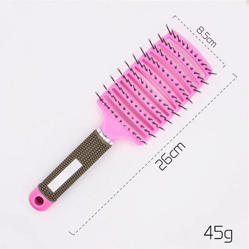 Ultra-Soft Detangling Hair Brush with Scalp Massage - Premium Bristles and Nylon for Effortless Tangle-Free Hair