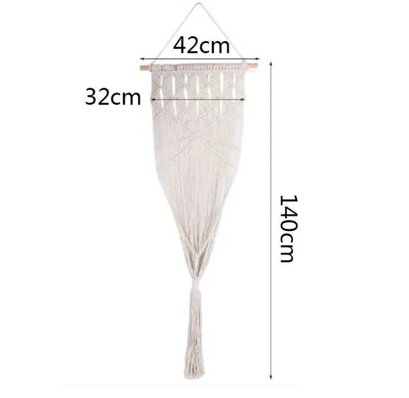 Handmade macrame pet swing cage cotton bed rectangular shape plain pattern European style
