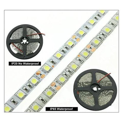 Waterproof LED light strip with 60 high-brightness beads, flexible and durable for any space