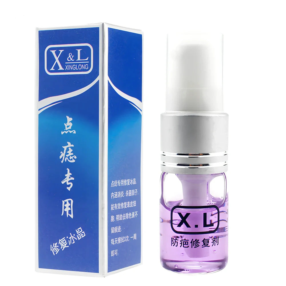 Silver grey Blue Light Acne Beauty Instrument pen with needles, USB, and 5ml cooling gel for spot removal