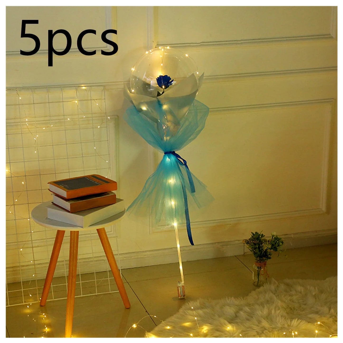LED luminous balloon rose bouquet in various colors for Valentine's Day decorations