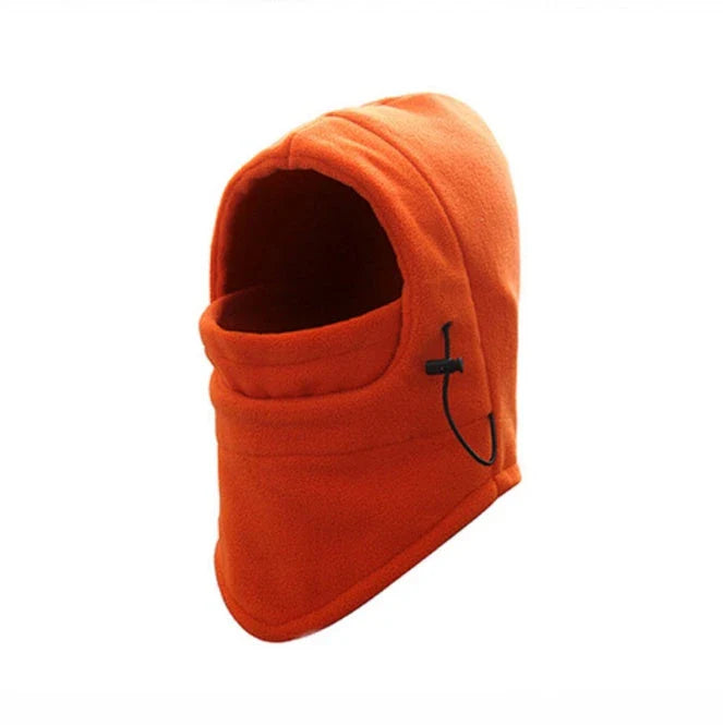 Versatile fleece-lined windproof ski mask hat with integrated face mask and neck guard for outdoor winter activities