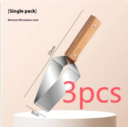 Stainless steel watermelon splitter with triangle cutting design for easy fruit slicing