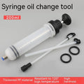 Manual pumping barrel oil change tool with dual suction injection capability