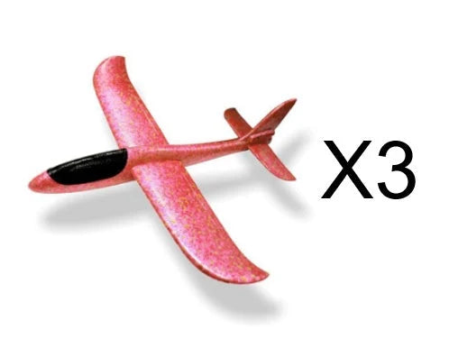 Luminous Hand Launch Flying Foam Airplane glowing in the dark