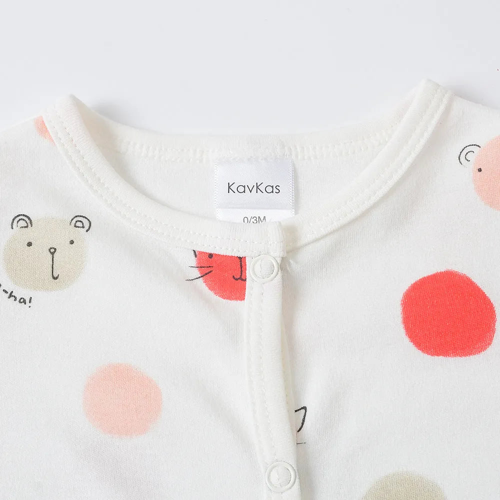 Cotton baby jumpsuit long climb style for newborns to 12 months, available in combination colours