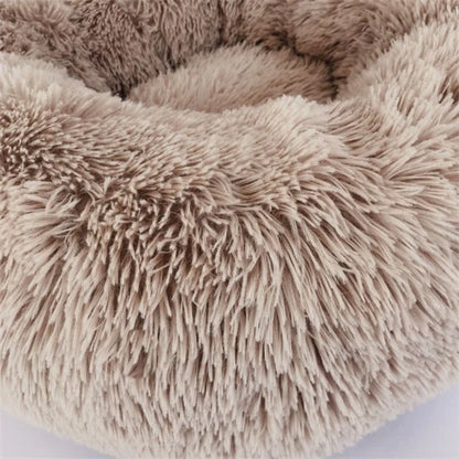 Round long hairy cat mattress in various colours and sizes for pet comfort