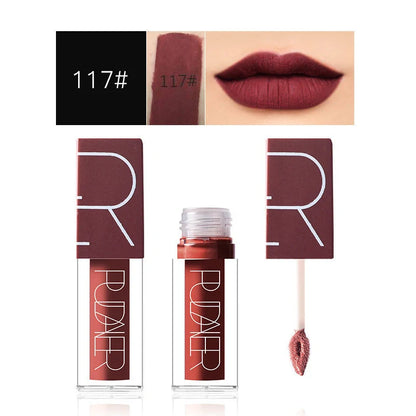 Velvet liquid lipstick with matte finish, 2.1cm diameter, 8.3cm length, five nude shade options