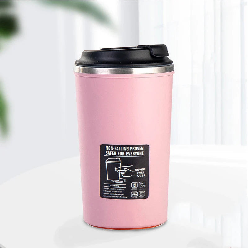 Durable stainless steel water bottle with 520ml capacity, perfect for hydration on the go