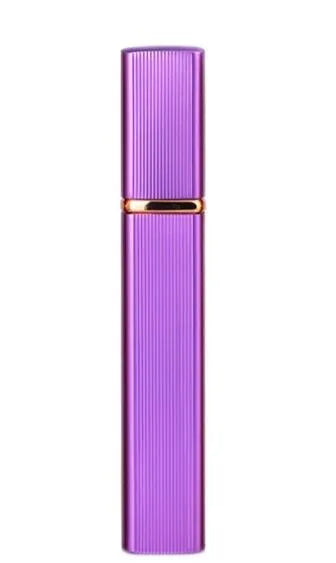 12ml aluminium perfume tube empty bottle with glass liner, lipstick type, square design, gold colour