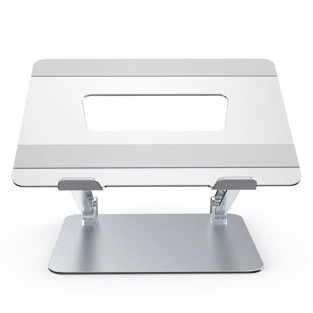 Folding lifting aluminium alloy laptop stand with adjustable height in black colour