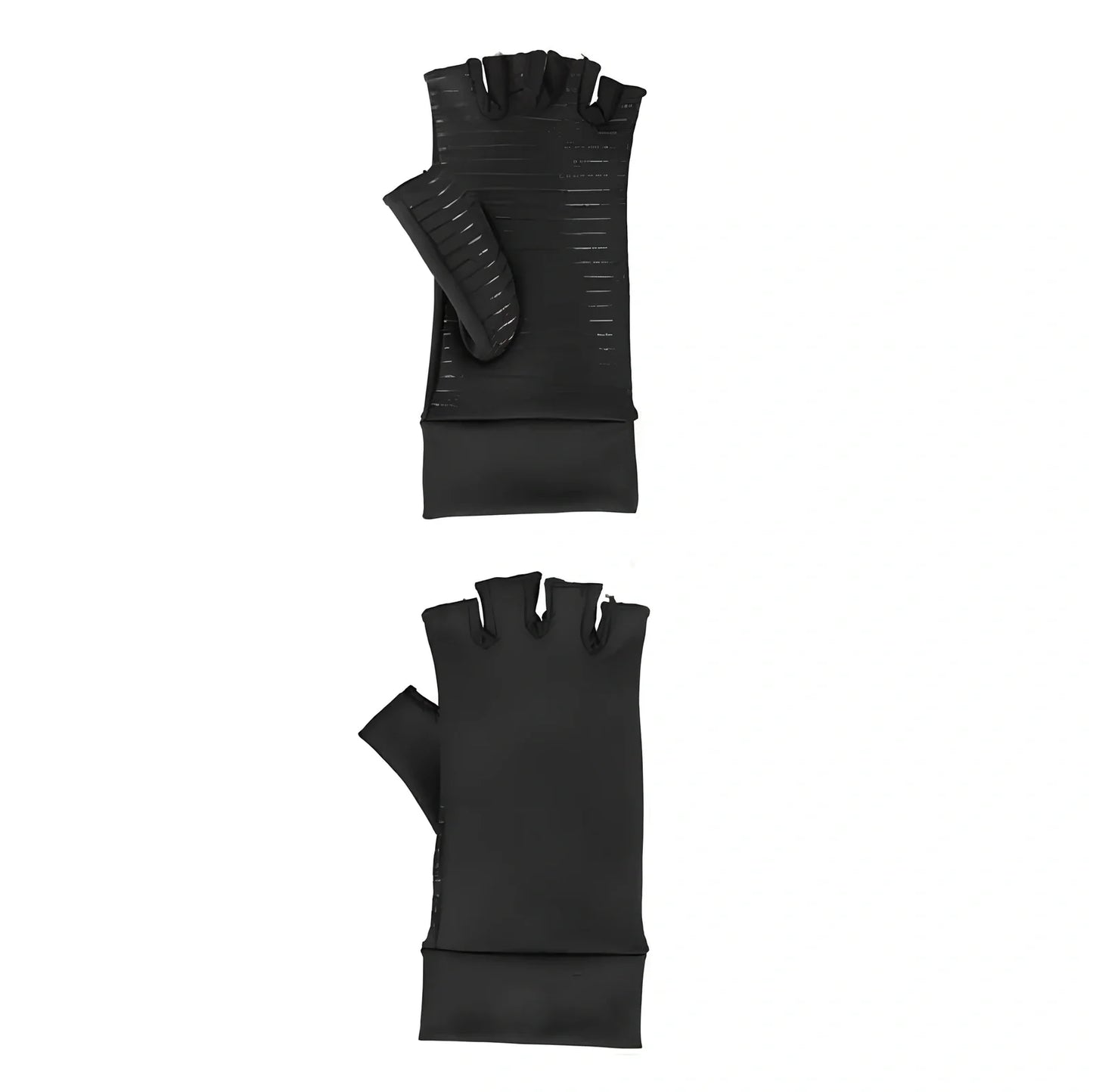 Black full-finger arthritis pressure gloves with silicone grip, sizes S M L for hand pain relief and circulation