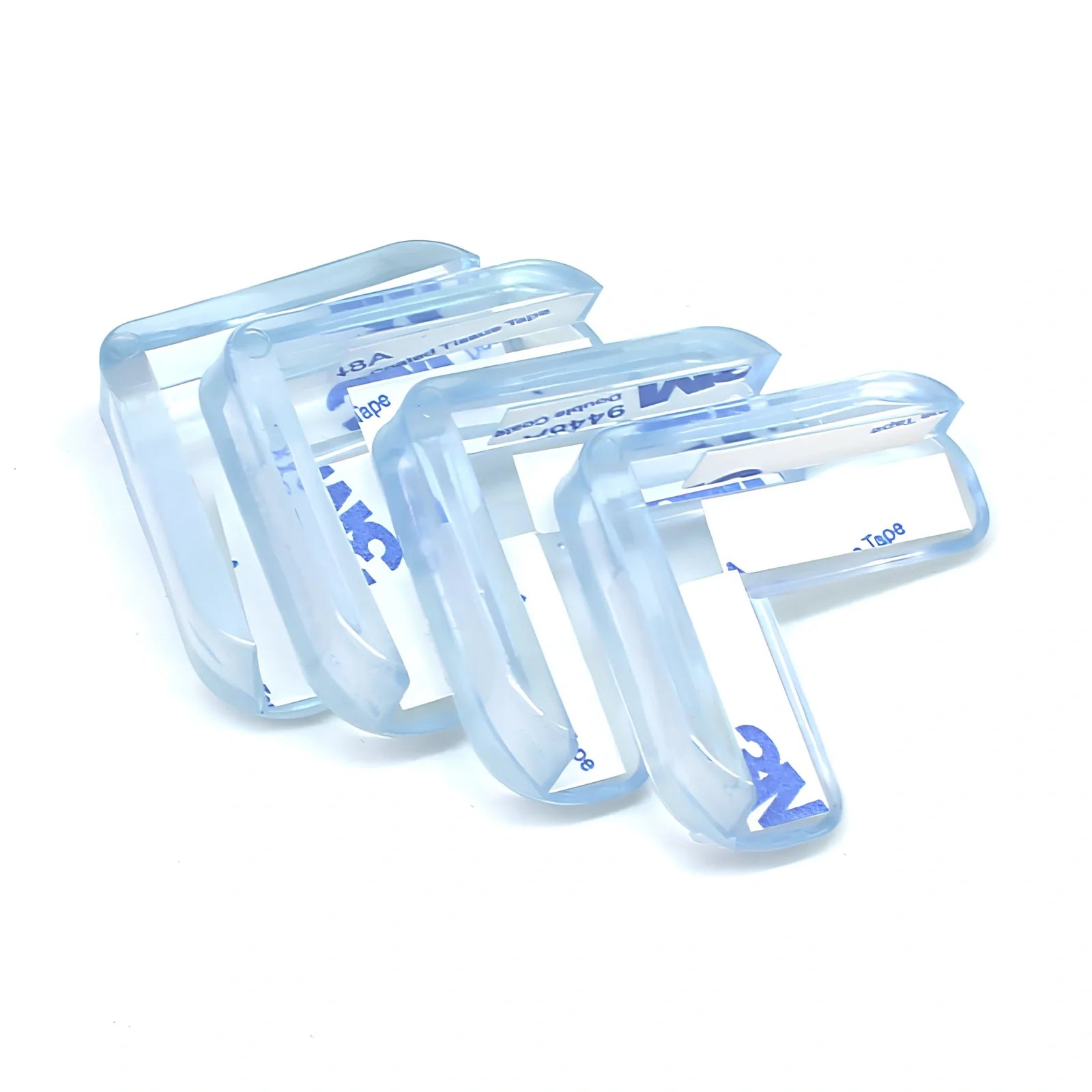 L-shaped baby silicone protective pad in soft PVC with 3M glue for table corner safety, thickened 2cm padding