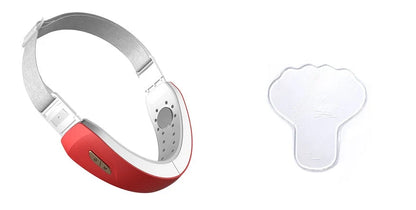 LED Photon Therapy V-shaped Slimming Facial Massager in pearl white and wine red