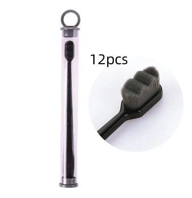 Ultra-fine nylon toothbrush with super soft 2.3cm bristles for sensitive gums