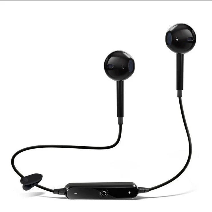 S6 Wireless Bluetooth Headset Sports Mini Stereo In-Ear Earphones in white and black