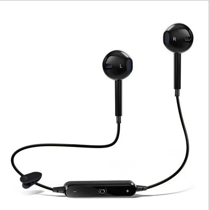 S6 Wireless Bluetooth Headset Sports Mini Stereo In-Ear Earphones in white and black