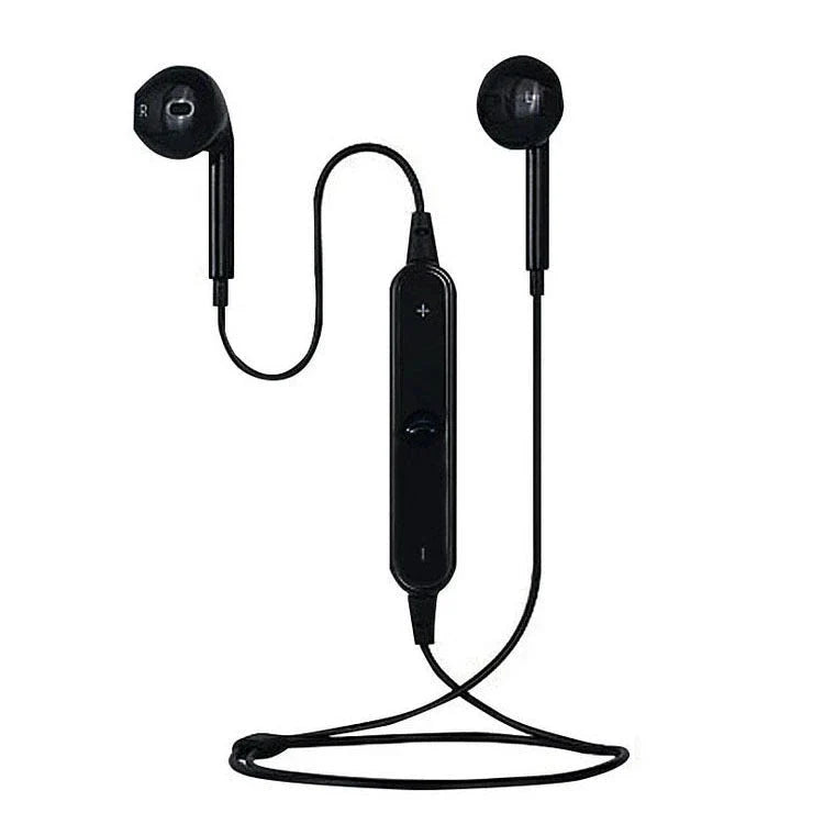S6 Wireless Bluetooth Headset Sports Mini Stereo In-Ear Earphones in white and black