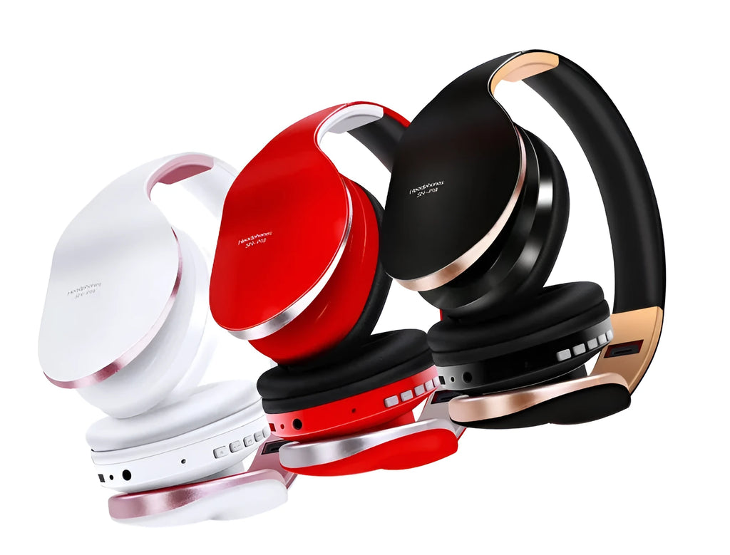 HobbyLane Bluetooth wireless headset in black, red, or white colour with over-ear design