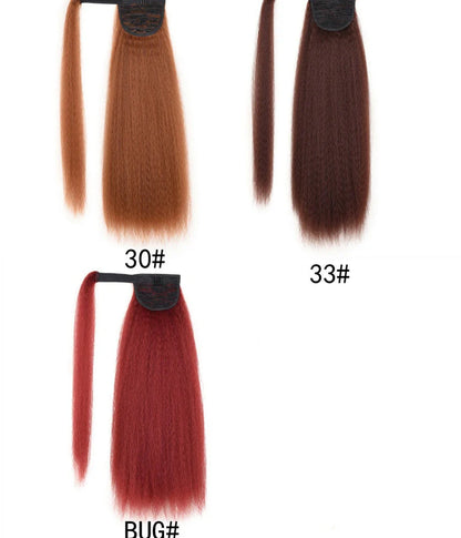 Women's fluffy curly ponytail wig with velcro fastening measuring 10x55cm