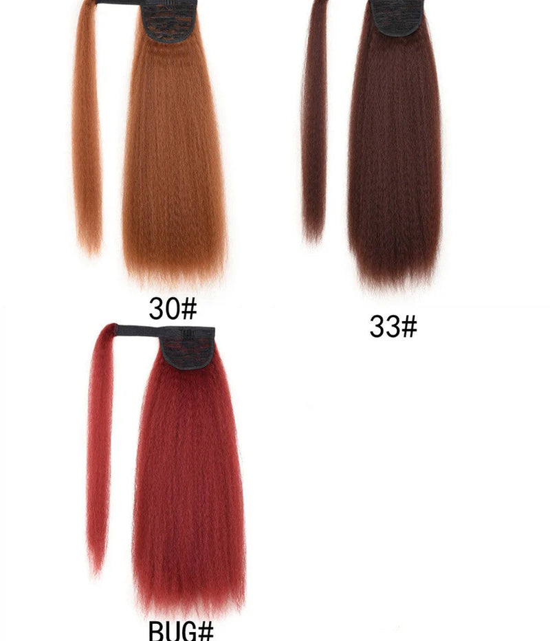 Women's Velcro fluffy curly ponytail wig measuring 10x55cm with high temperature wire construction for secure attachment and natural bounce