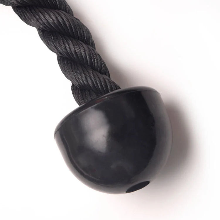 Nylon pull rope fitness equipment with silent pulley and various attachments for a full-body workout