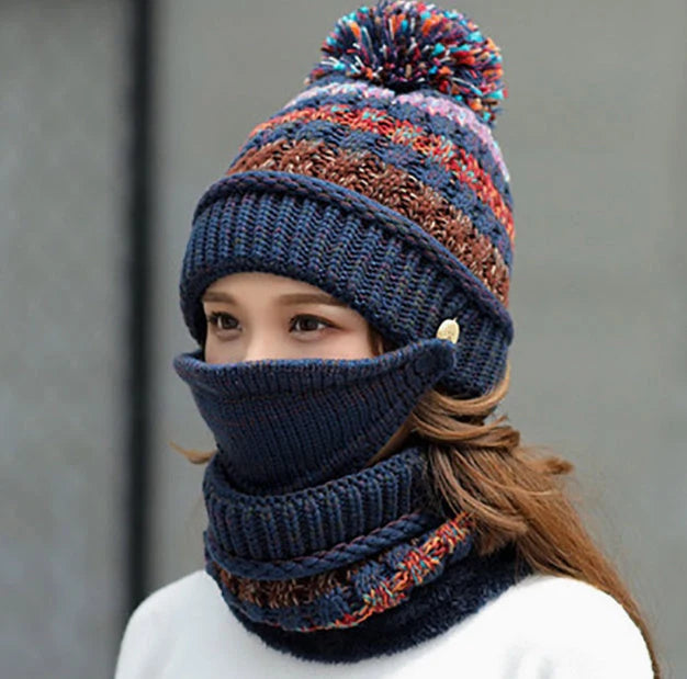 Korean winter knitted hat in various colours, made from 100% wool with satin finish