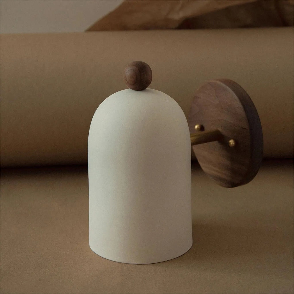 Japanese Zen ball light black wall lamp with 350 degree rotation for hallway bedside lighting