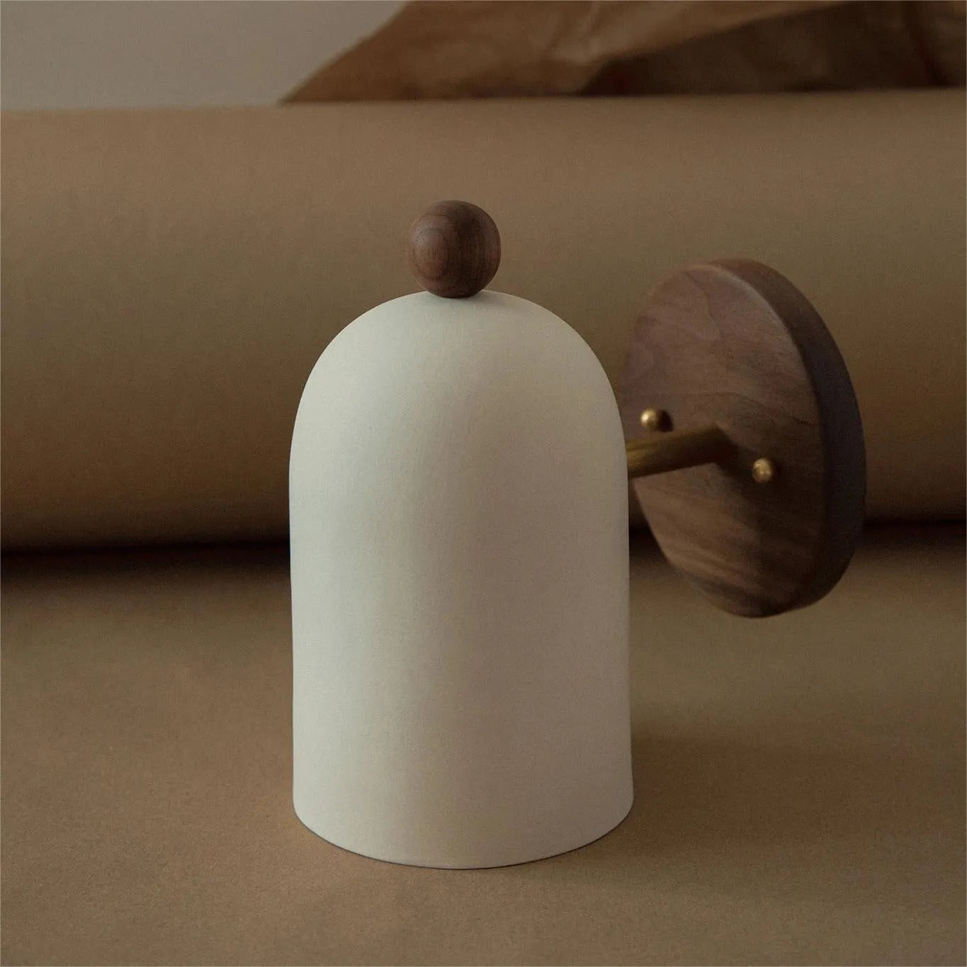 Japanese Zen ball light black wall lamp with 350 degree rotation for hallway bedside lighting