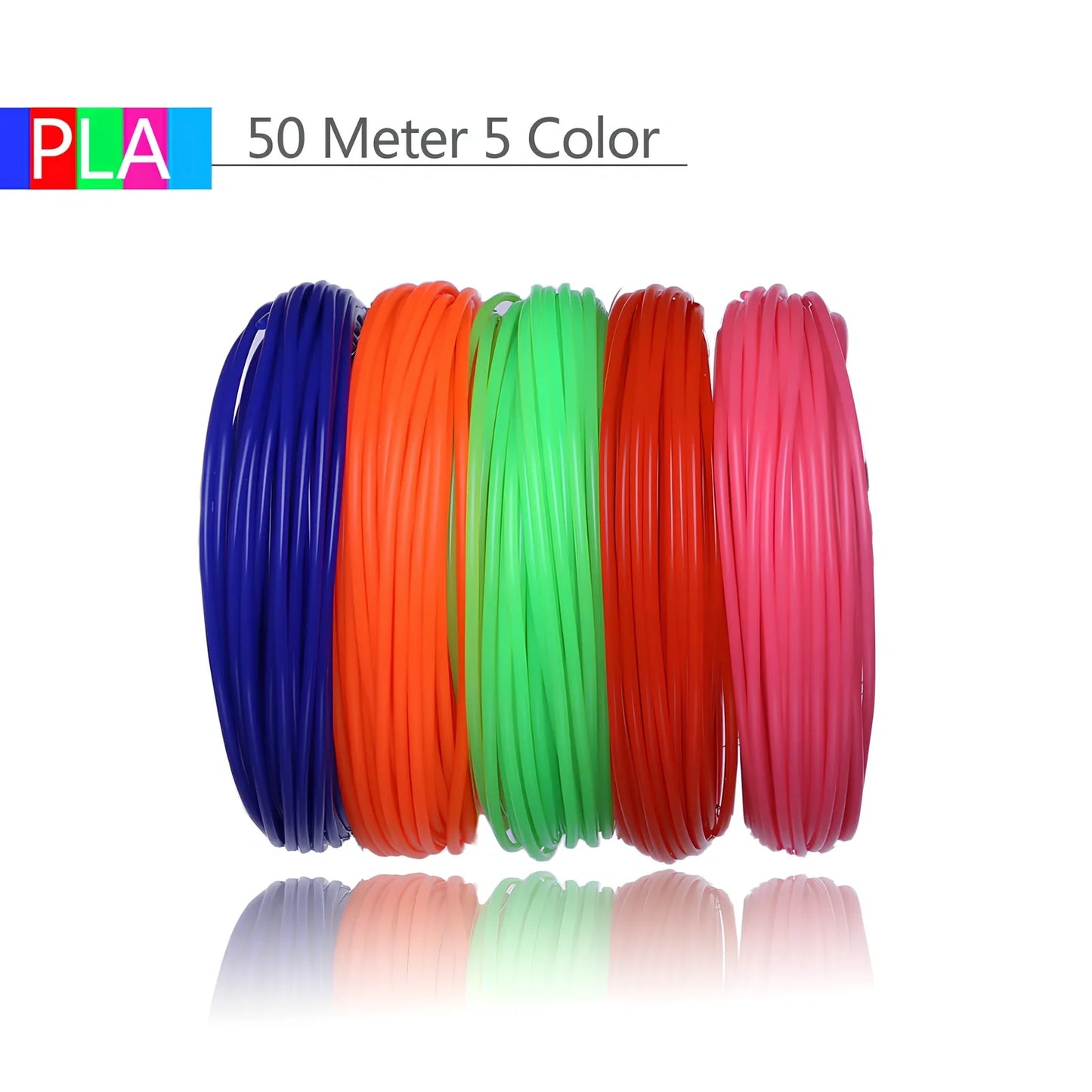 ABS and PLA filament consumables in 20 colours for 3D printing pens, 200m length circular strips
