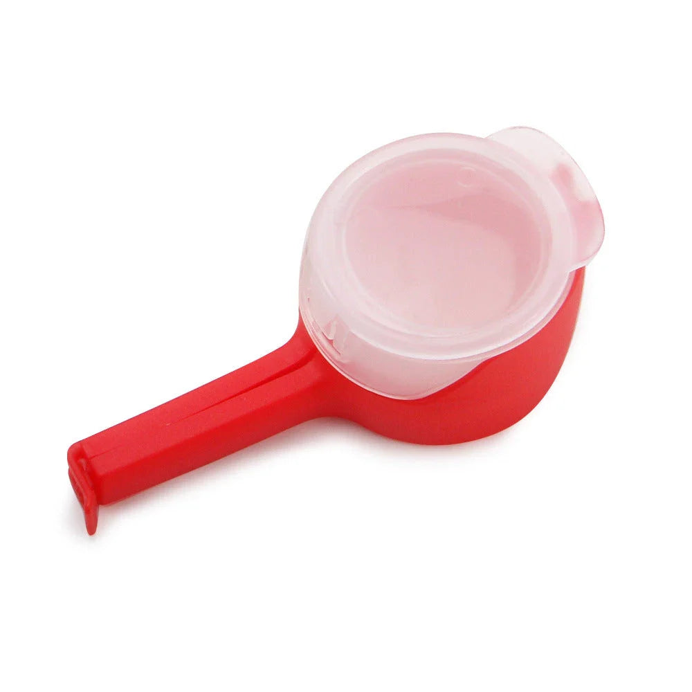 Versatile food clips in a range of colours, featuring airtight sealing and a convenient pour spout